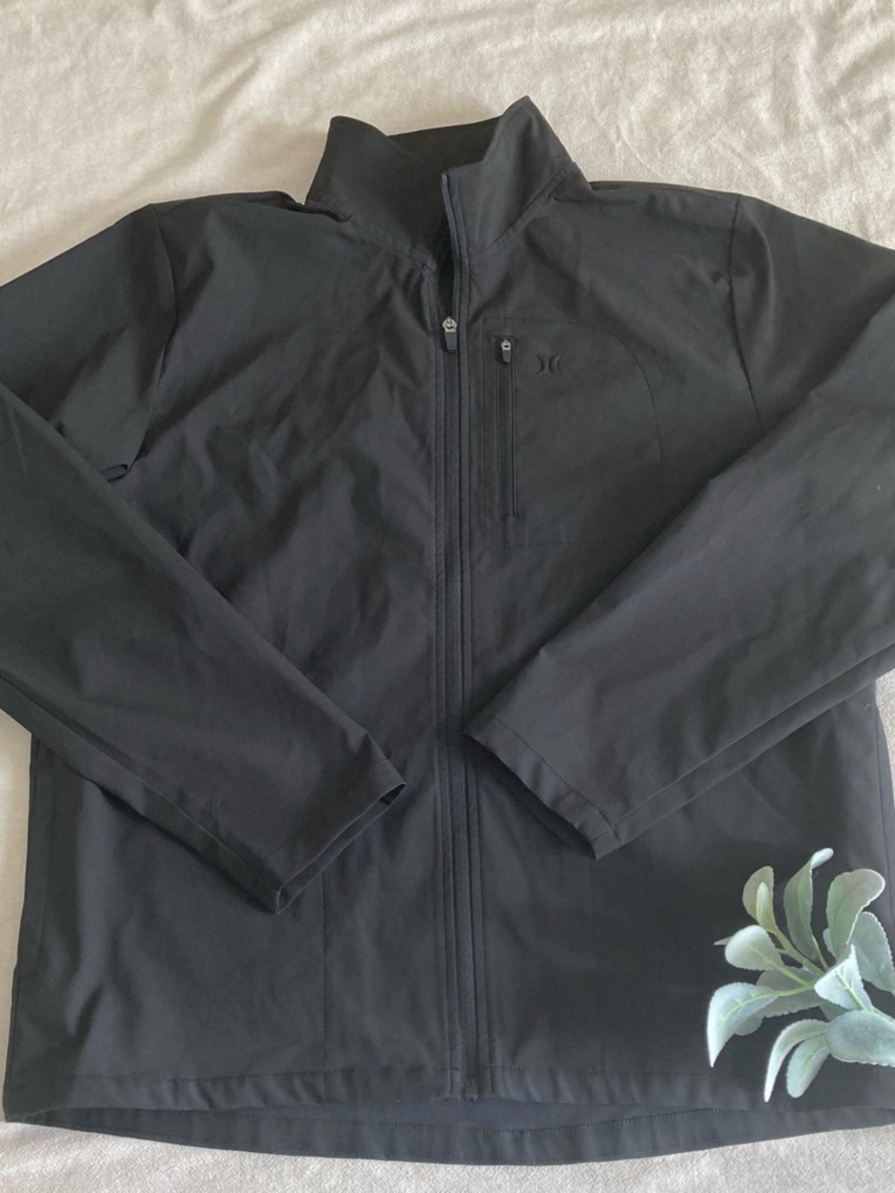 Hurley Men's Black Zip-Up Performance Softshell Jacket